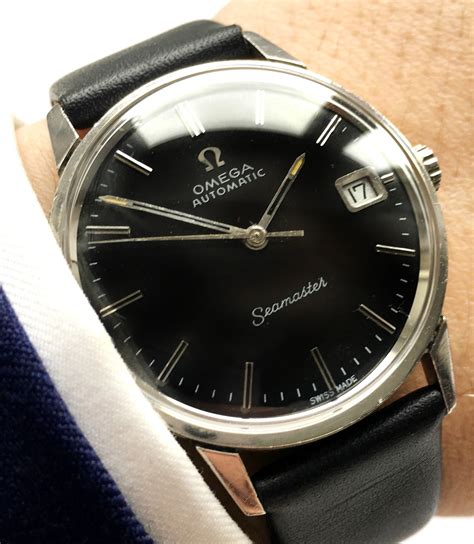 vintage omega seamaster dress watch|vintage omega seamaster black dial.